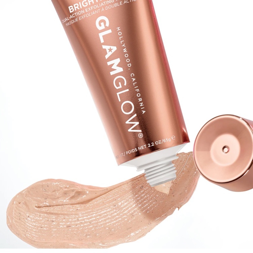 New GLAMGLOW Brightmud Dual-Action Exfoliating Treatment 4.5 oz &  Supermud .48